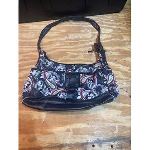 Black paisley purse